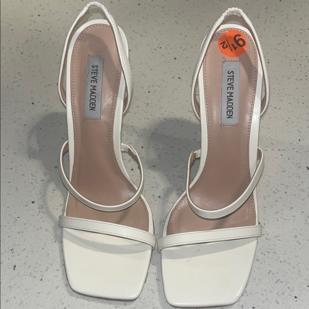 Steve Madden Cream Strappy Heels